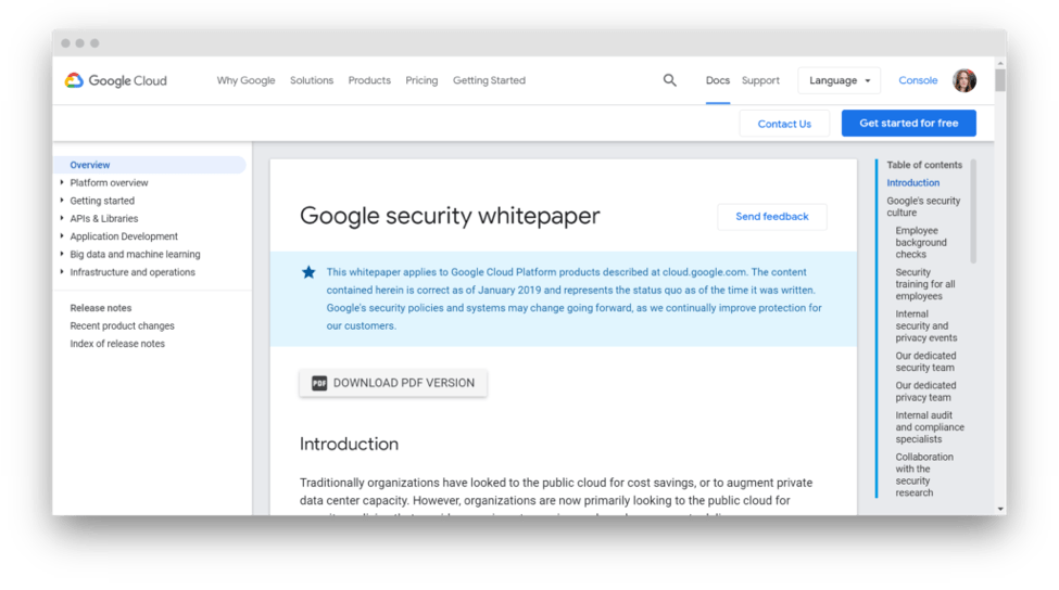 Google security whitepaper