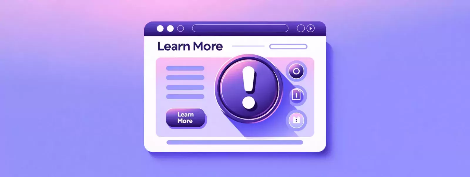 Learn more button on a landing page